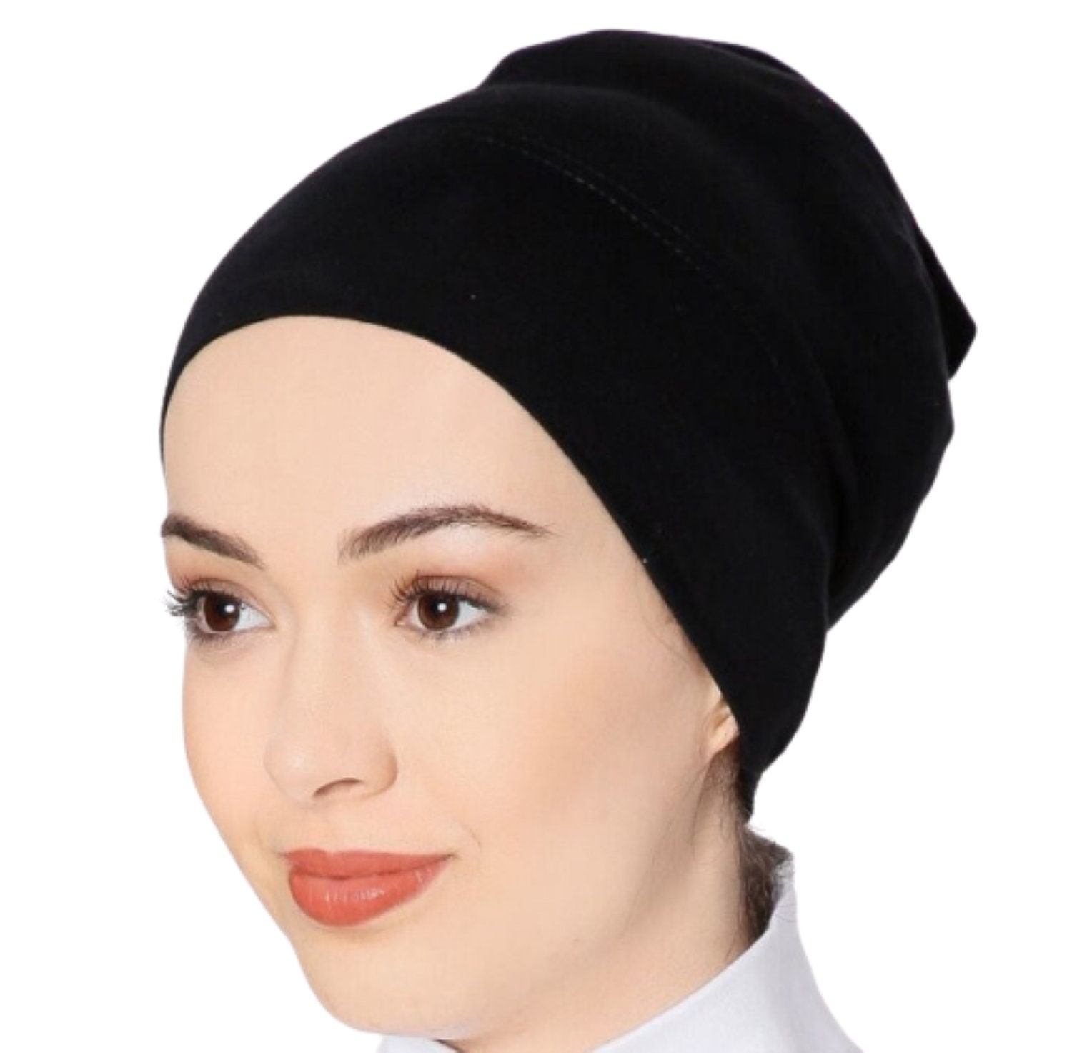  Hophor Women Slouchy Beanies Soft Under Scarf for Women Hijab  Undercap Non Slip (Black) : Everything Else