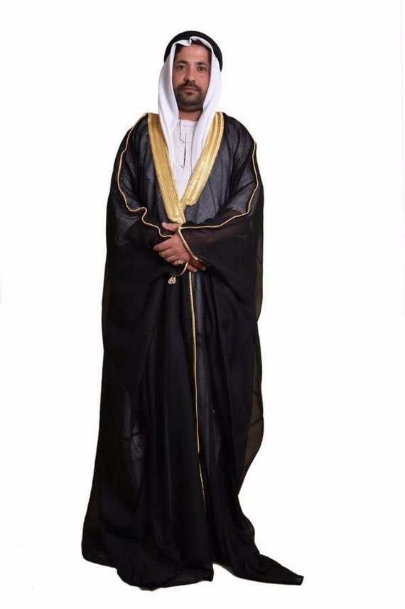 Traditional Arabic Mens cloak bisht Cloak Arab Dress Thoub | Etsy