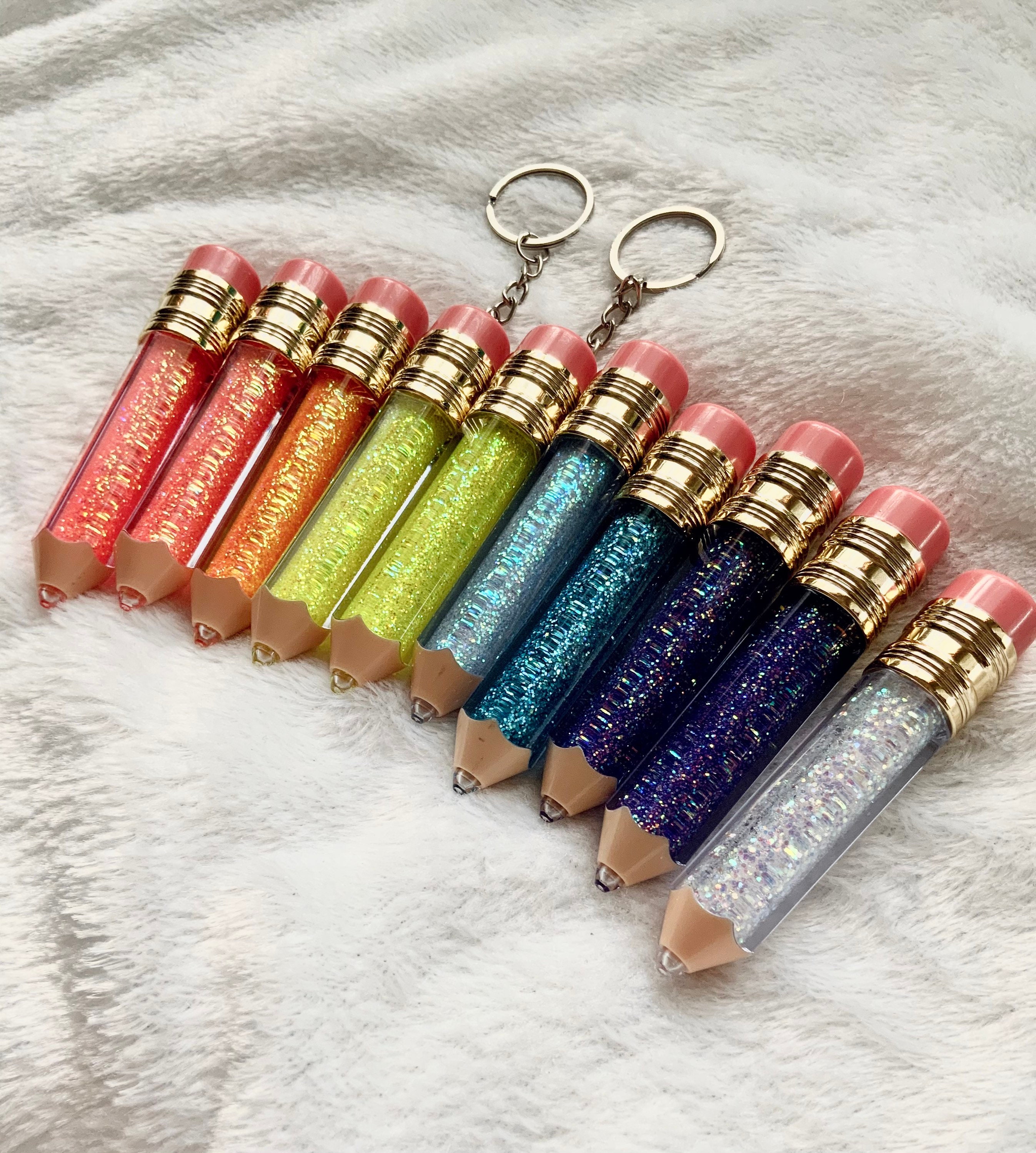 Glitter Pencil Keychain Teacher Gift Teacher Appreciation Etsy