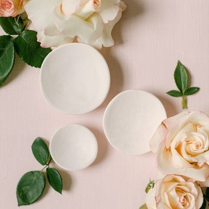 Small Raw Ceramic Dishes used for Flatlays and Product Photography.