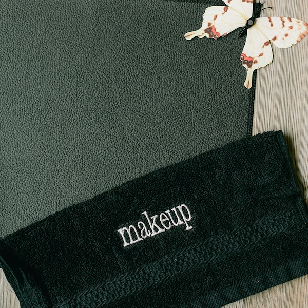 Makeup Artist Items needed!  The vinyl mat comes in 2 sizes. Very easy for clean-up! Embroidered towels very handy for clean-up