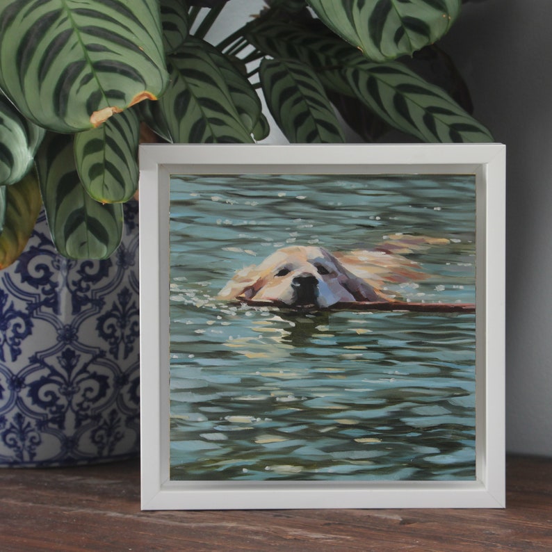 Let me paint a portait for you of your pet in professional quality oils and framed in a contemporary modern frame