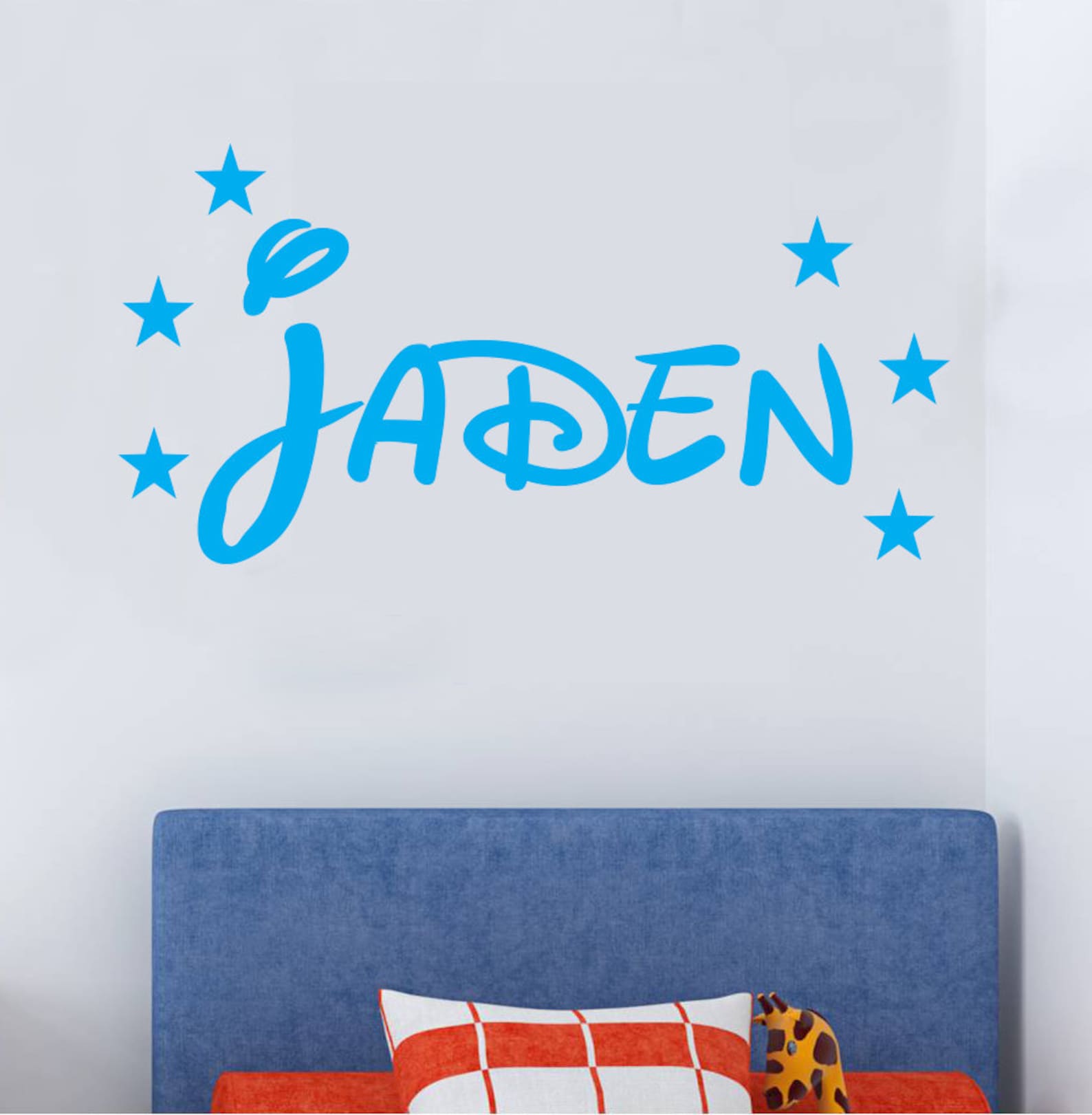 Personalised Disney Name Wall Sticker Childrens Bedroom Any Etsy