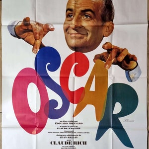 Original cinema poster Oscar/Édouard Molinaro 1967 120 x 160 cm image 1