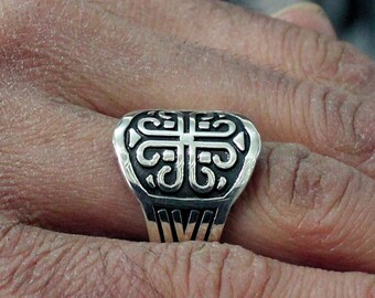 Special Design Men's Silver Ring | We can put any other pattern you want on the ring | Gift for Him | Special order for Deini Beshiiri