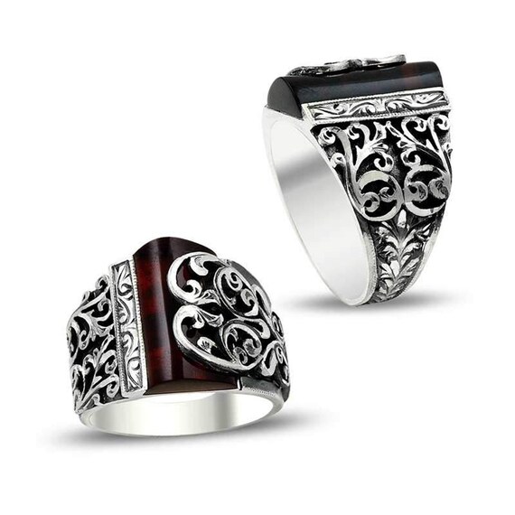 Asymmetric Design Handmade Silver Men's Ring Islamic | Etsy