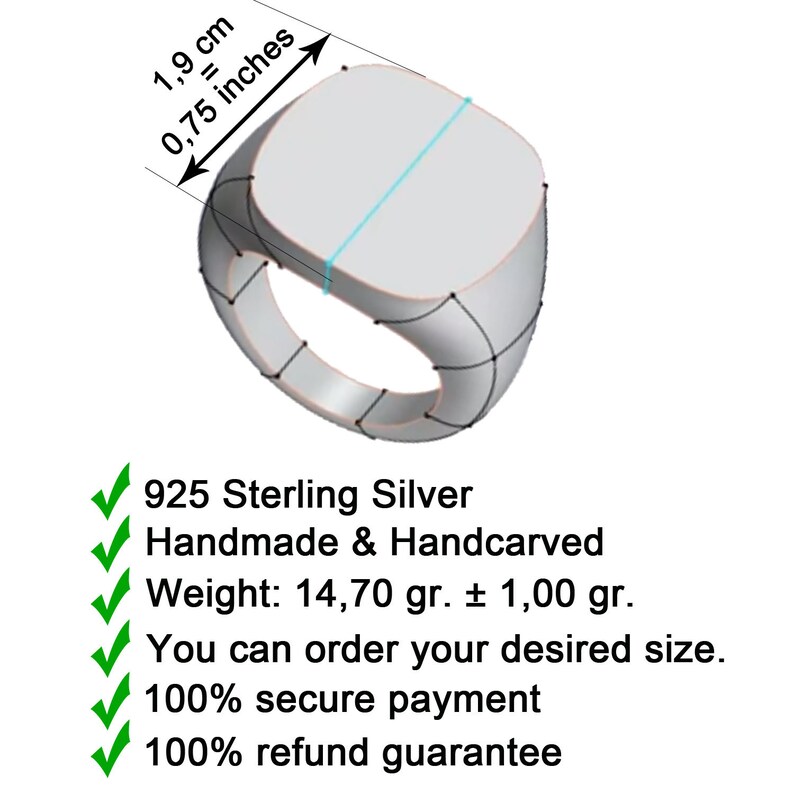 Gemstone Ring Handmade Jewelry 925 Solid Silver Gift Ring Sterling Silver Mens Ring Handcarved Accessory Agate Ring Exclusive Ring