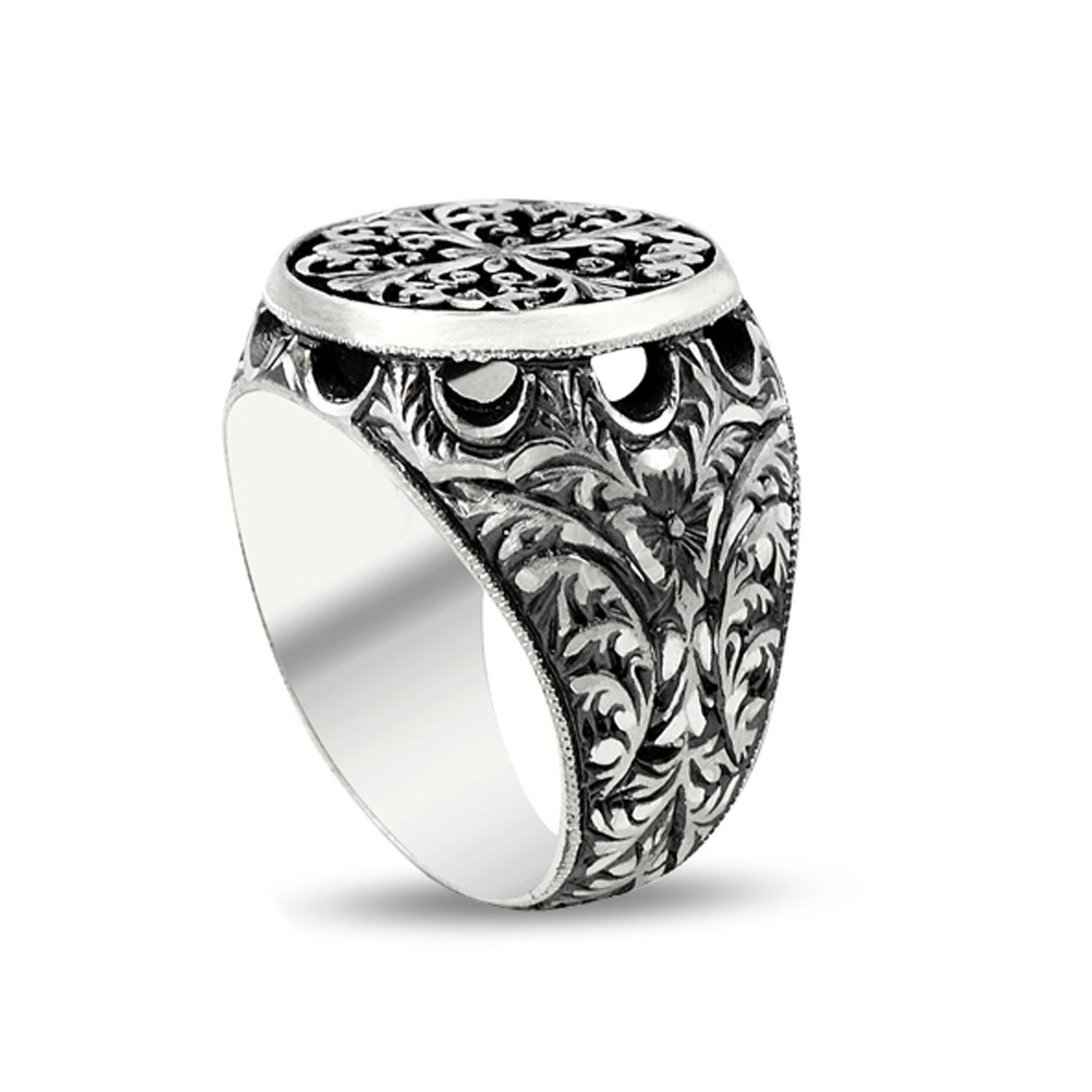 925 Sterling Silver Mens Ring Gift for Men Byzantine Ring - Etsy