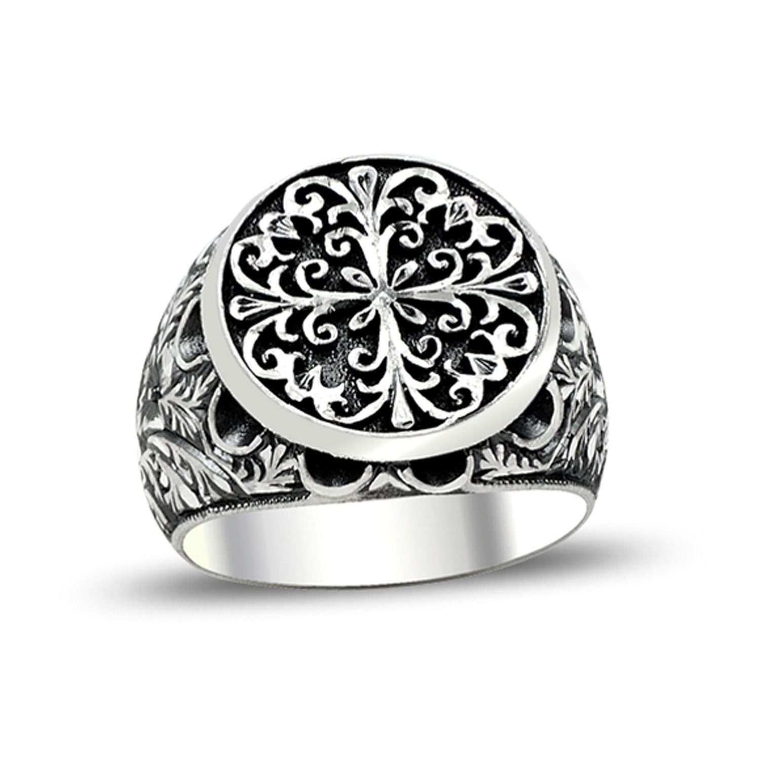 925 Sterling Silver Mens Ring Gift for Men Byzantine Ring | Etsy