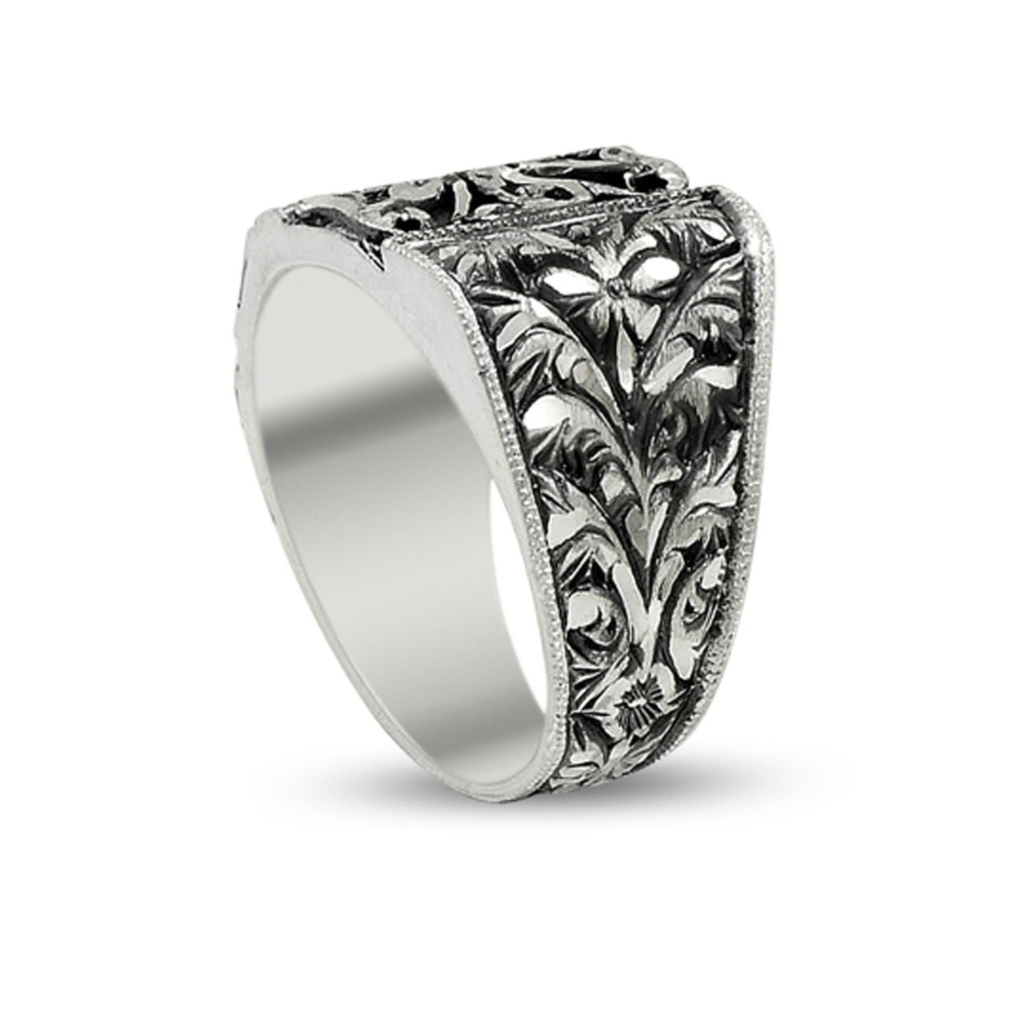 Sterling Silver Mens Ring 925 Silver Gift Ring Gift for Men | Etsy