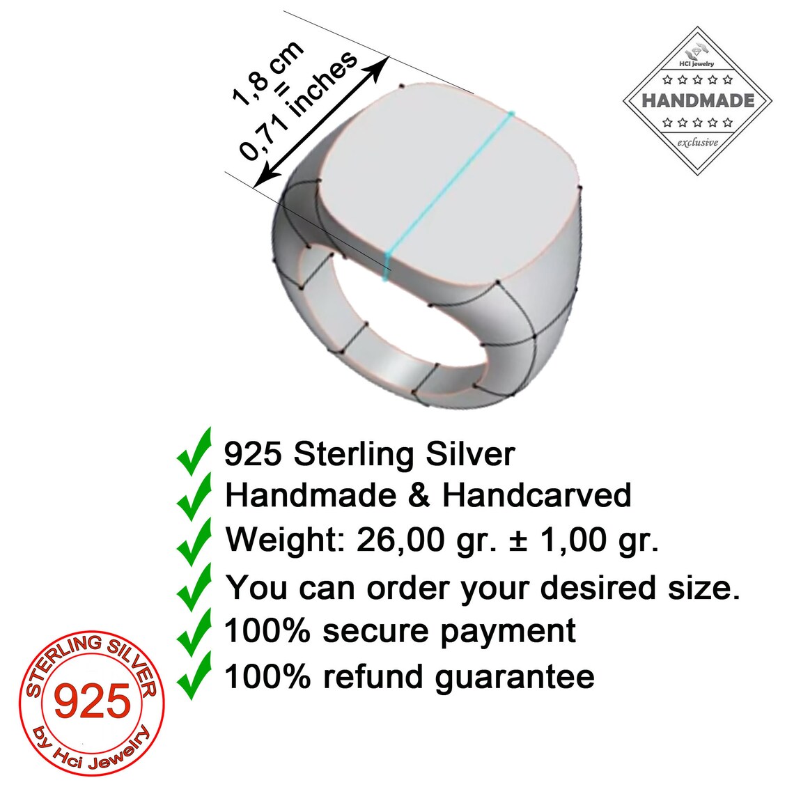 Red Amber Gemstone Mens Ring Rectangle Ring for Men 925 Etsy