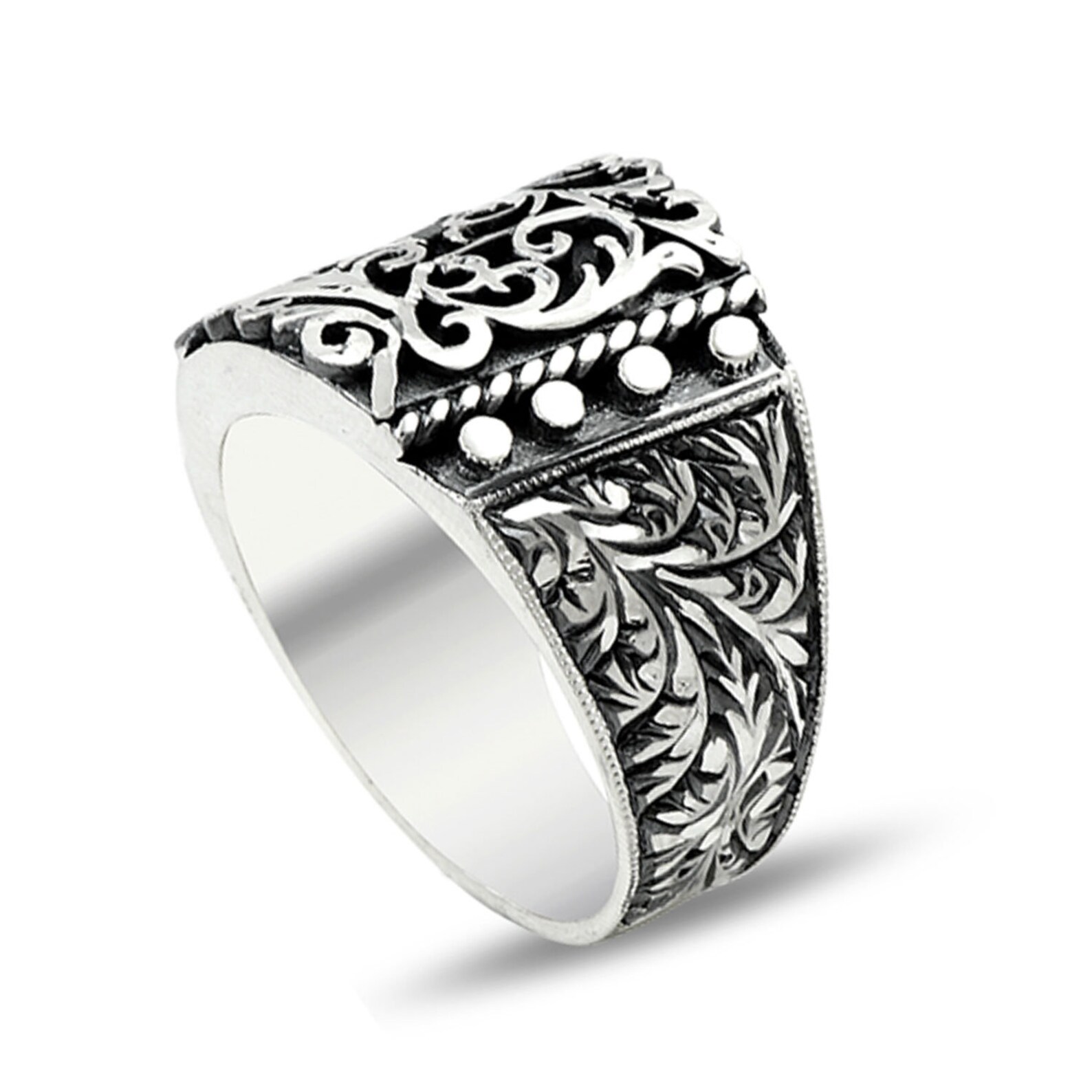 925 Sterling Silver Mens Ring Sterling Silver Man's Ring Etsy
