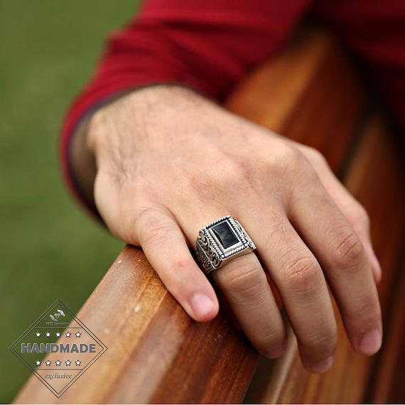 Mens Tungsten Carbide Black / Grey Wedding Ring