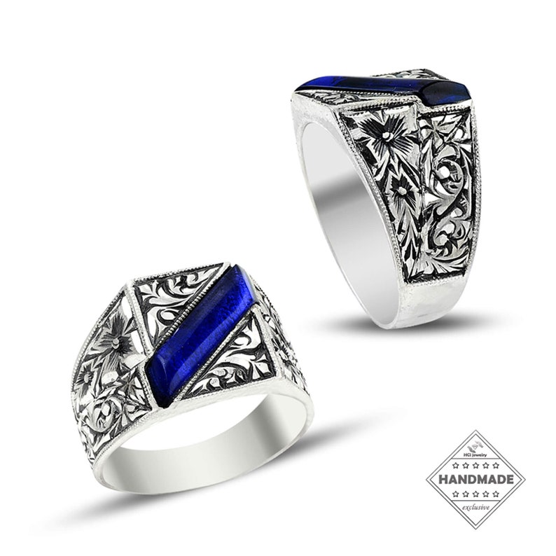 Esty /& Me Mens Cross Ring in Sterling Silver