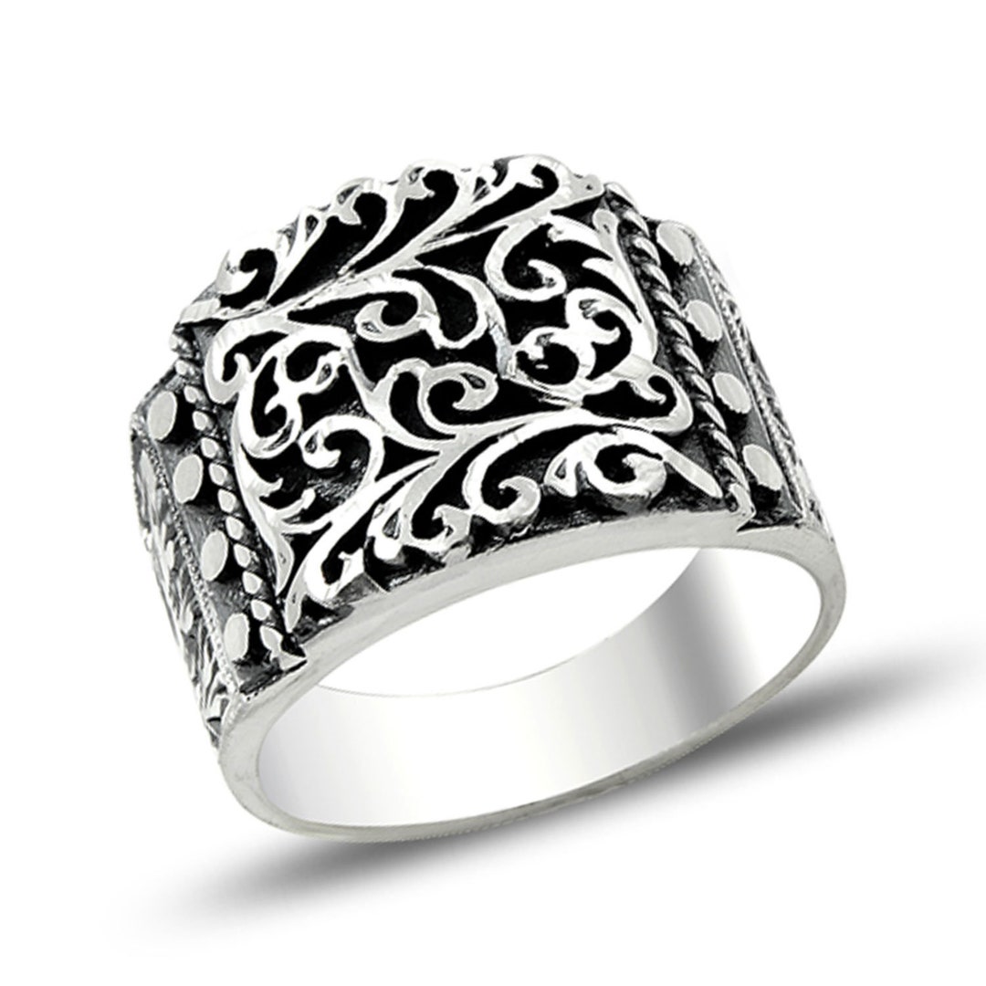 925 Sterling Silver Mens Ring Sterling Silver Man's Ring - Etsy