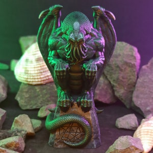 HP Lovecraft, Call of Cthulhu Statue, Cthulhu Sculpture, Cthulhu Idol, 3d modelling, horror creature monster, elder god