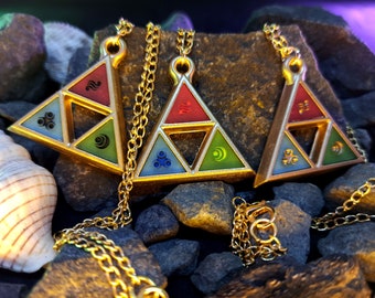 Legend of Zelda triforce, Legend of Zelda necklace, Breath of the Wild, Legend of Zelda cosplay, Triforce necklace, Legend of Zelda gift