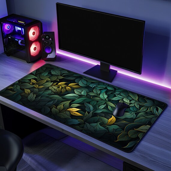 Desk Pad Large Mouse Pads, Plain Color Grass Green Desk Mat For Computer Laptop & Gaming Desk Mousepad Writing Mat For Gamer,Office & Home 16 X 36inch - View #2