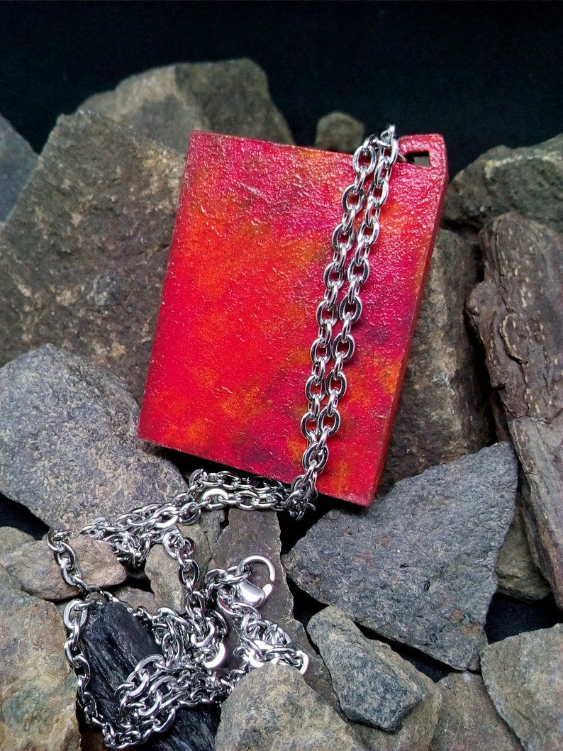 Skyrim Alteration Spell Book Miniature Necklace Elder Scrolls Etsy