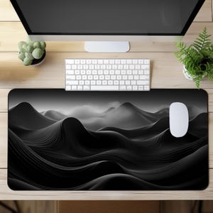 Black art Mouse Pad - Black art desk mat - Large gaming mouse pad - Desk mat gaming - Desk mat Minimal art - Desk mat aesthetic
