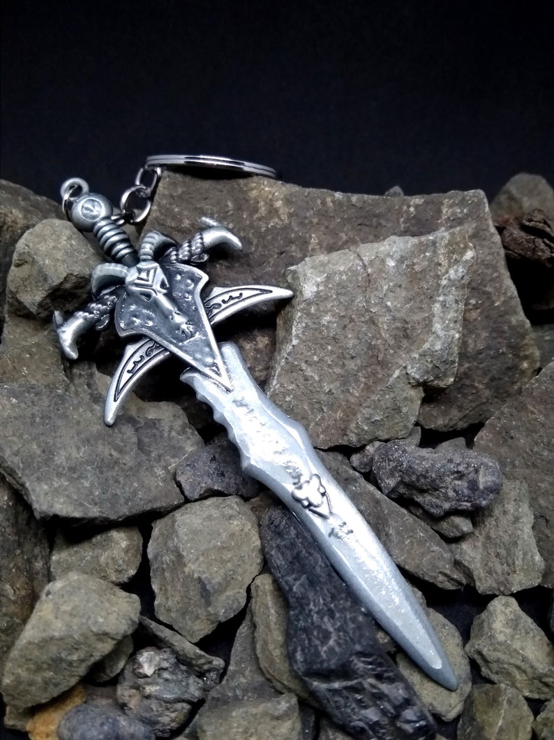 World of Warcraft Frostmourne Legendary Sword Keychain Keyring Etsy