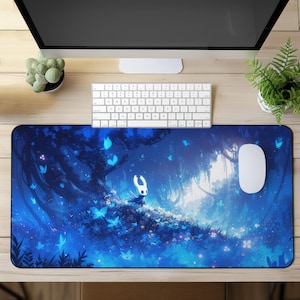 Alfombrilla de ratón Hollow Knight - Alfombrilla de escritorio Hollow Knight - Alfombrilla de ratón grande para juegos - Alfombrilla de escritorio para juegos - Alfombrilla de escritorio estética - Fanart de Hollow Knight