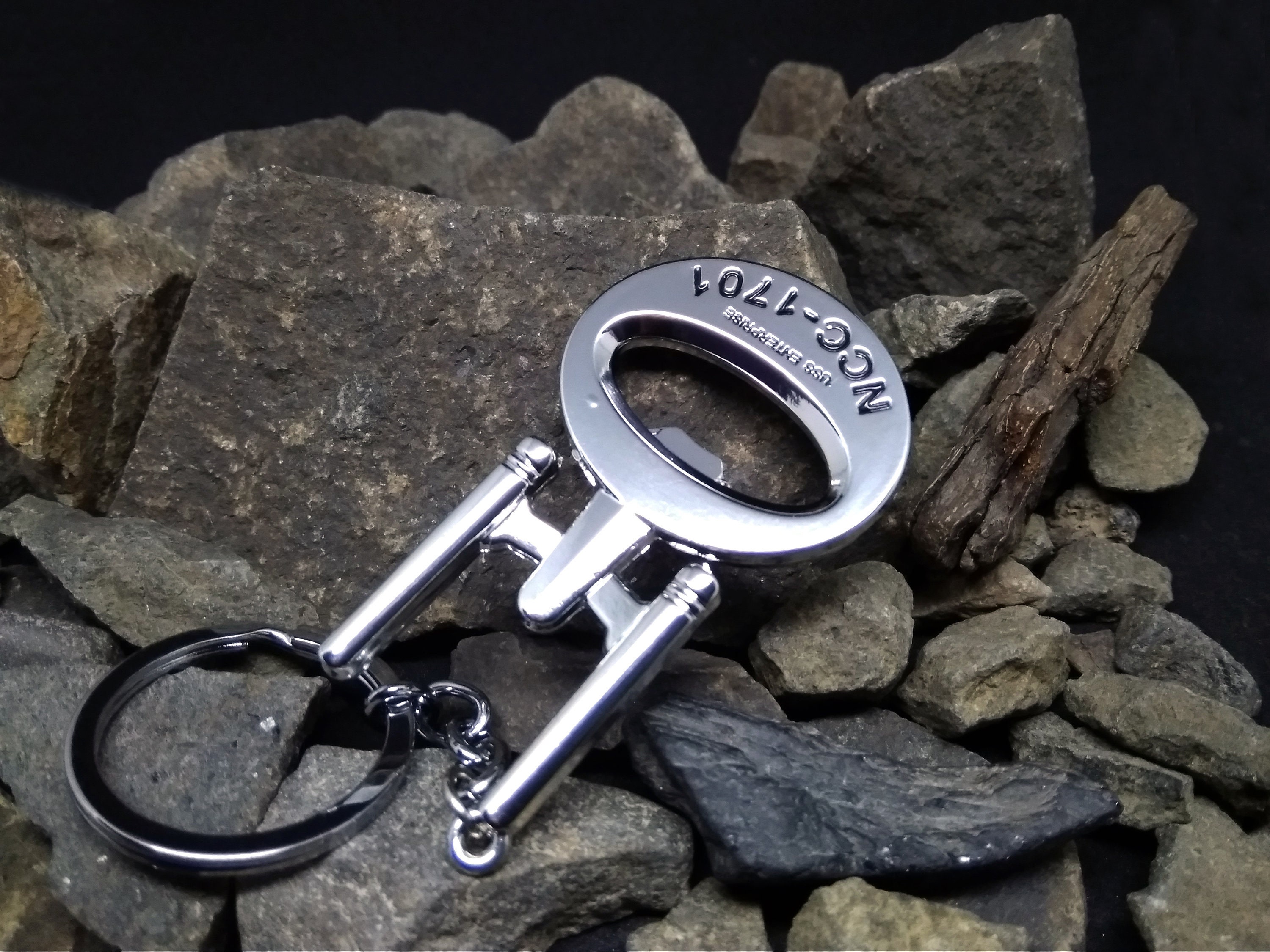 USS Enterprise Bottle Opener Keychain Star Trek Keyring Scifi Etsy
