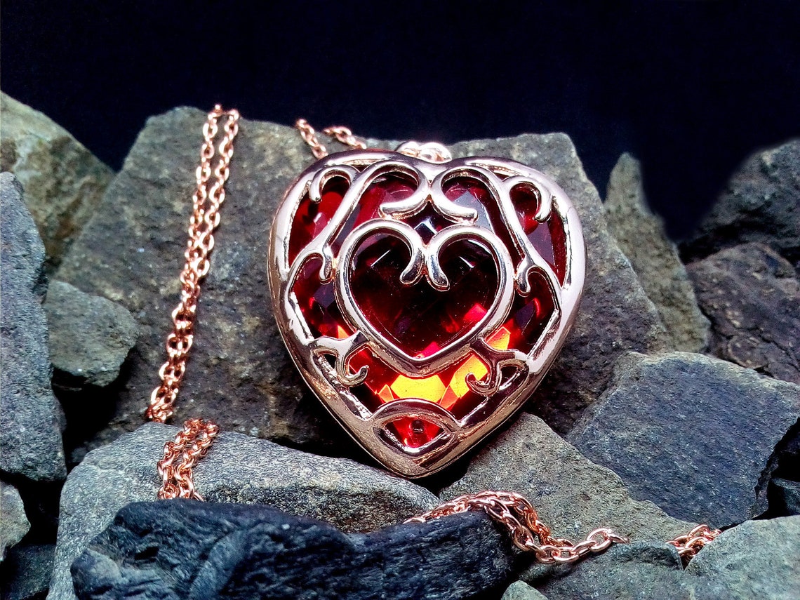 zelda breath of the wild heart container necklace zelda breath of the wild heart container necklace