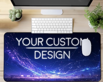 COMMANDE PERSONNALISÉE Tapis de souris - Tapis de bureau personnalisé - Grand tapis de souris de jeu - Tapis de bureau gaming - Tapis de bureau Art personnalisé - Esthétique du tapis de bureau