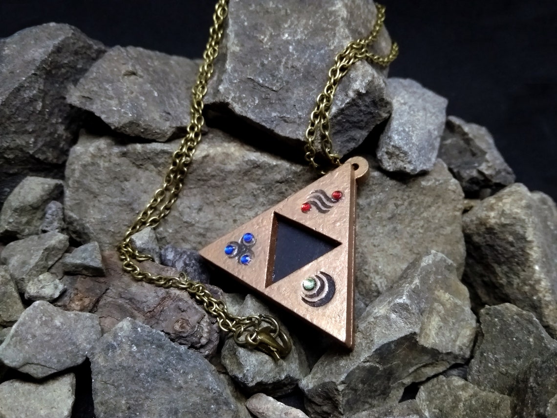 Legend of Zelda Necklace Pendant Jewelry Tri Force Rune Symbol | Etsy
