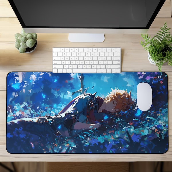 Genshin Impact Tartaglia Childe Mouse Pad - Genshin Impact bureaumat - Grote spelmuismat - Bureaumat gaming - Bureaumat esthetisch