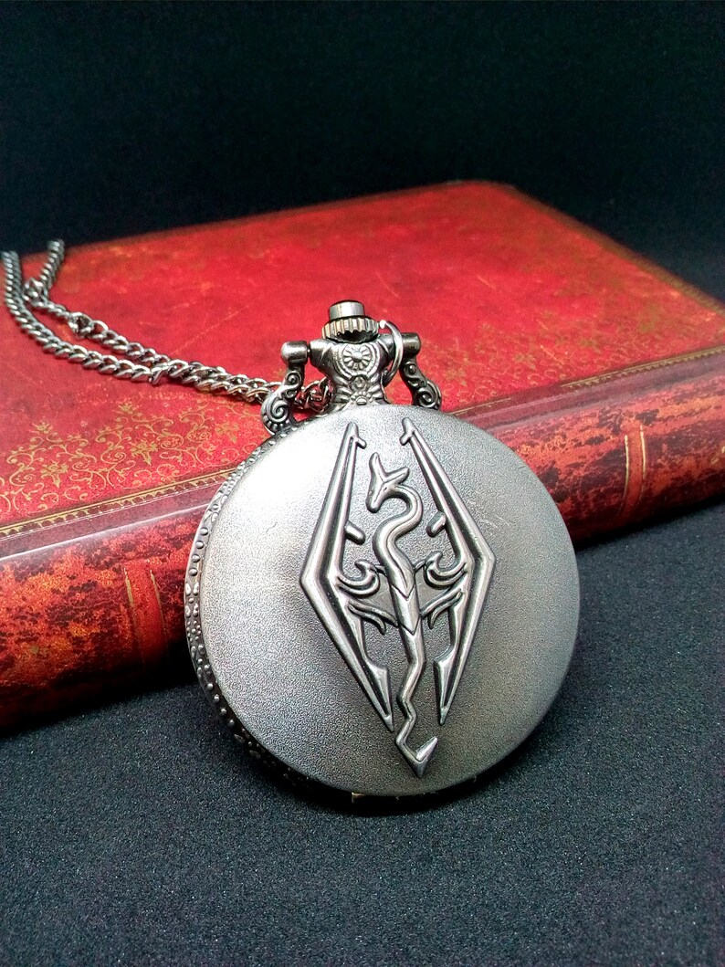 Skyrim Pocket Watch Bronze or Silver Etsy
