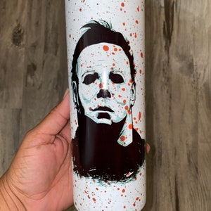 Glow in the dark 20oz Michael Myers tumbler