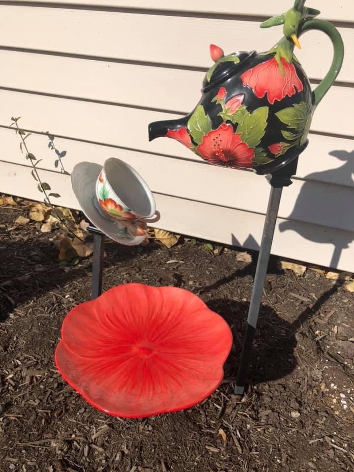 Teapot Garden Waterfall Etsy