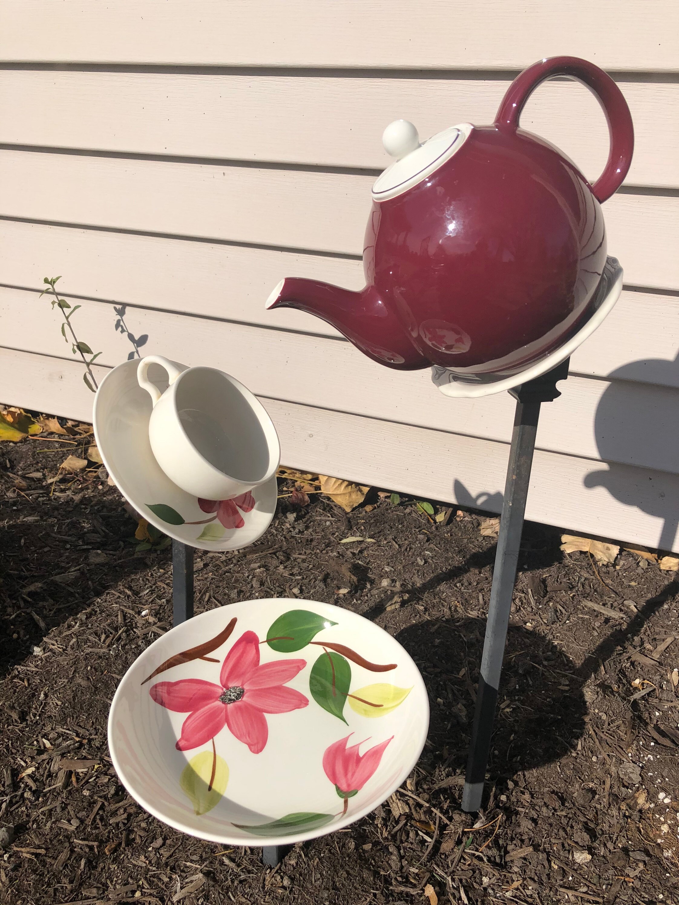 Teapot Garden Waterfall Etsy