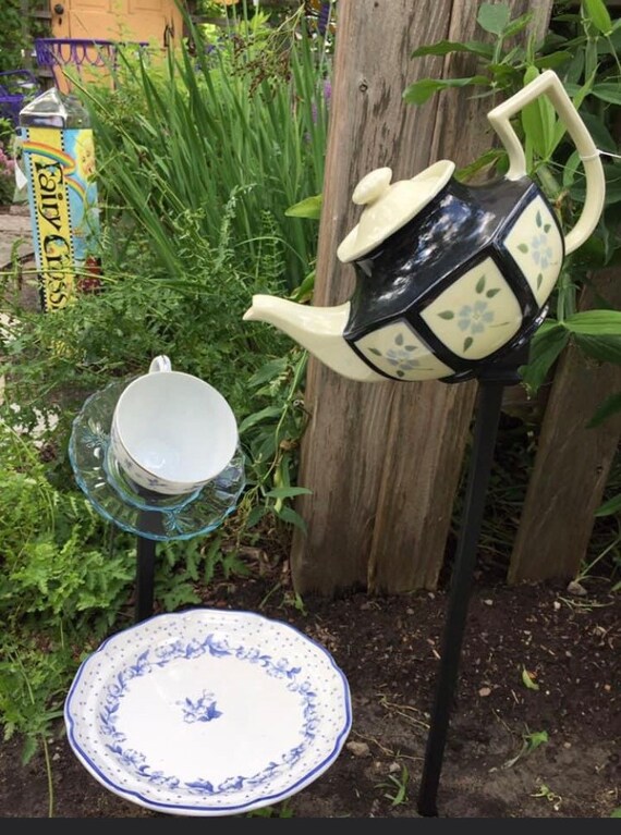Teapot Garden Waterfall Etsy