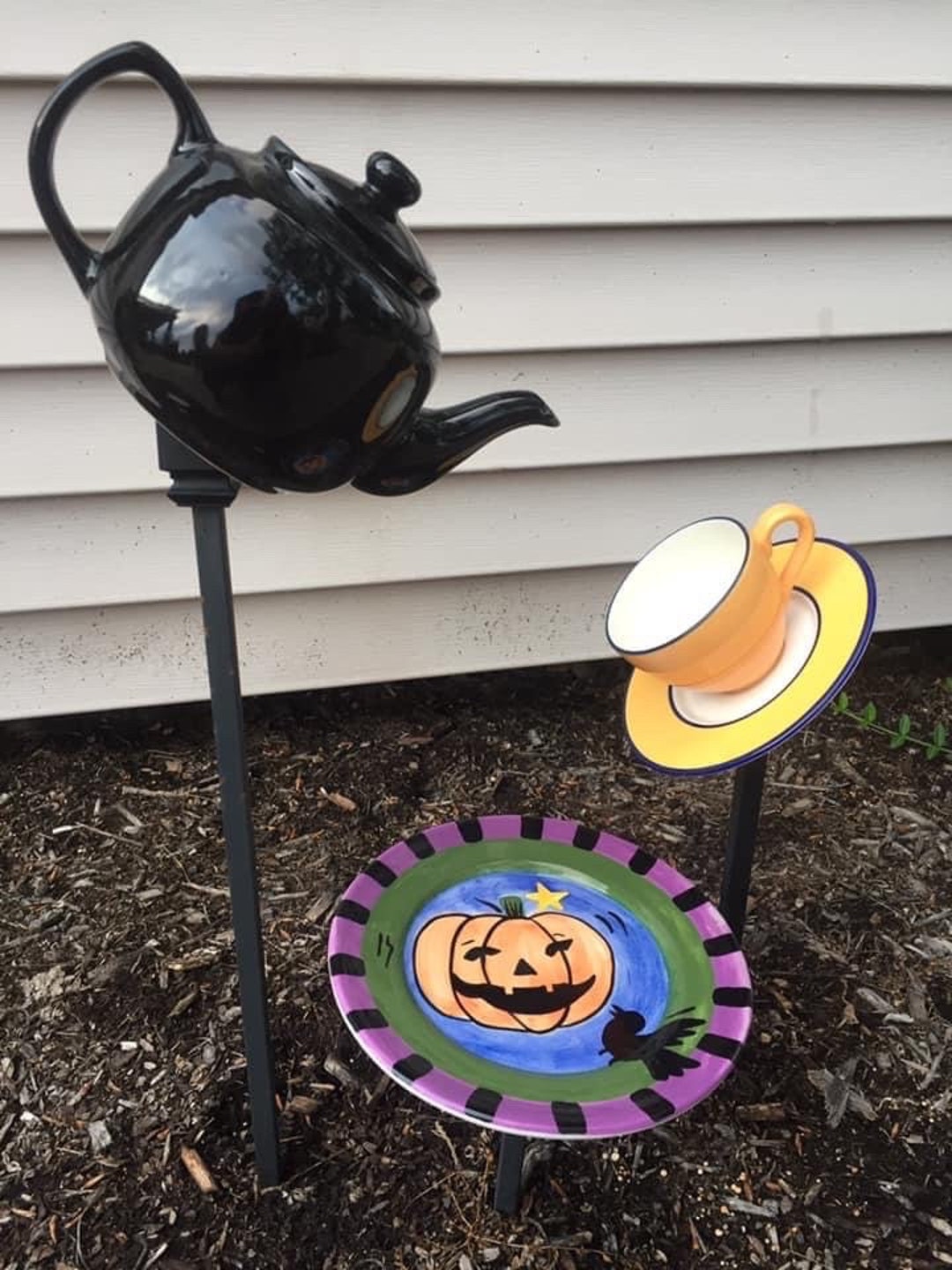 Teapot Garden Waterfall Etsy