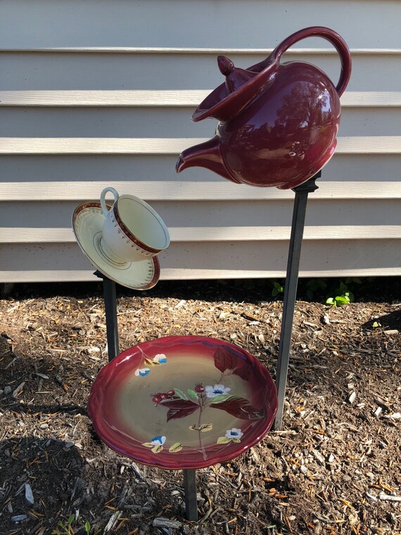 Teapot Garden Waterfall Etsy