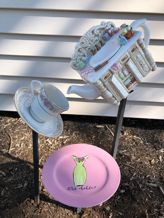 Teapot Garden Waterfall Etsy