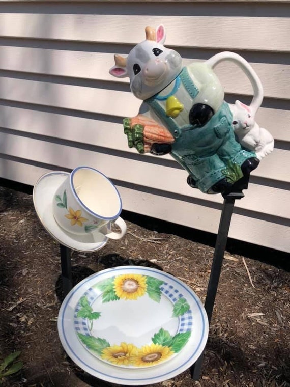 Teapot Garden Waterfall Etsy