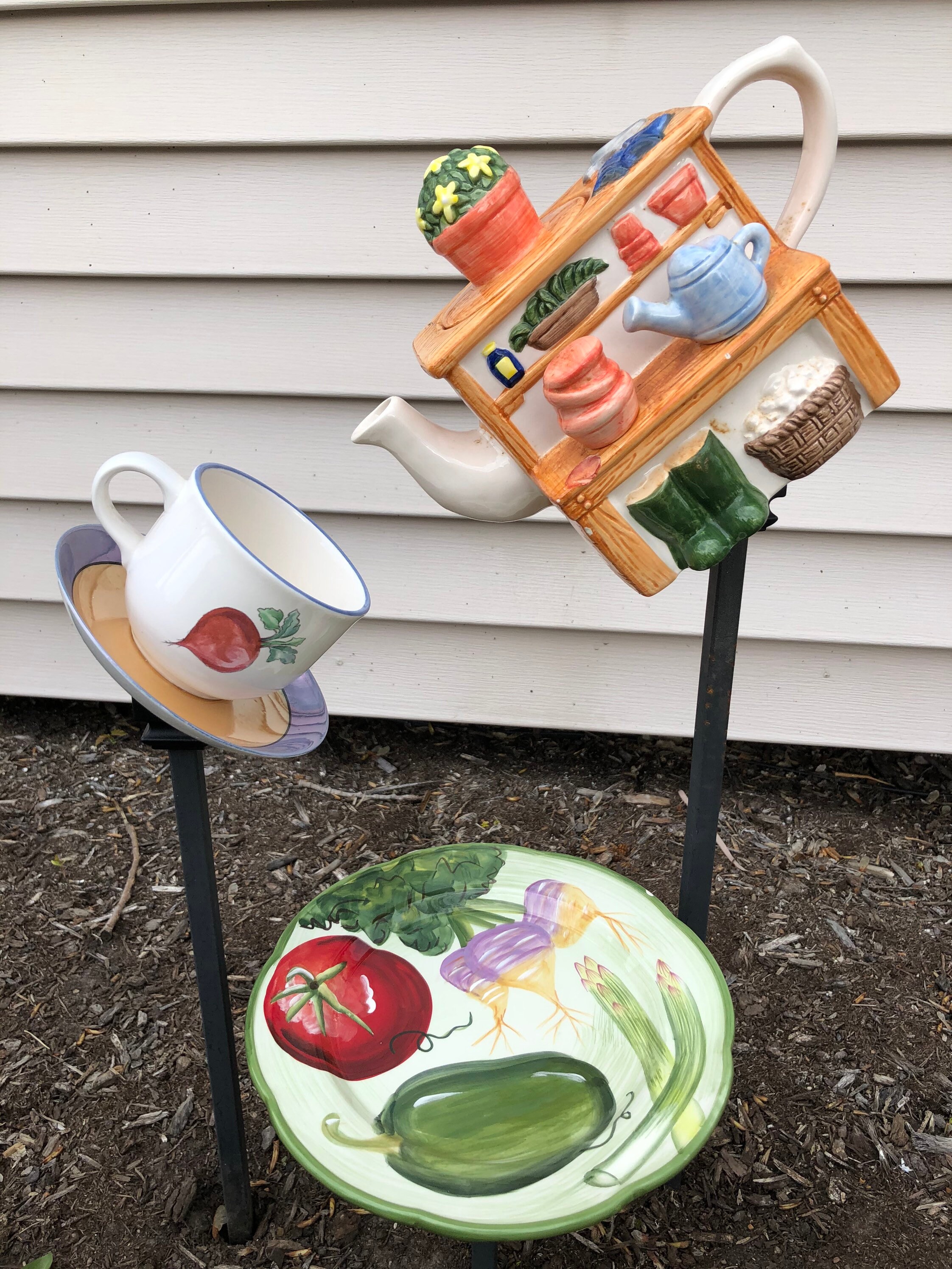 Teapot Garden Waterfall Etsy