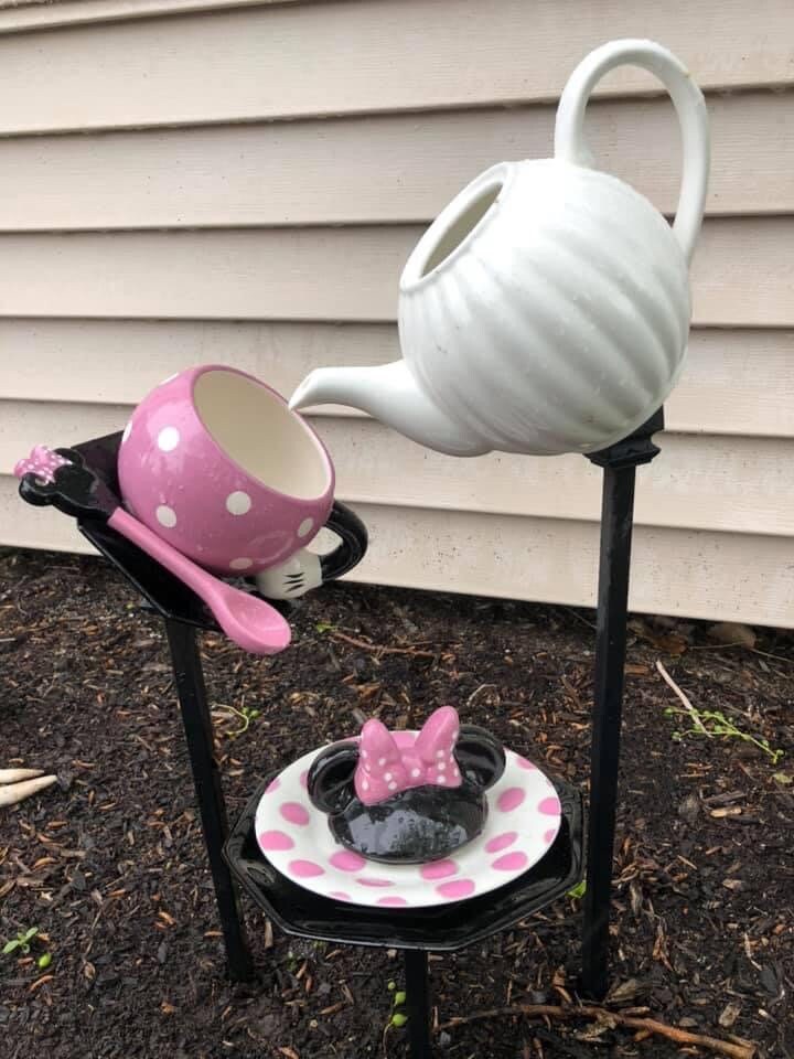 Teapot Garden Waterfall Etsy