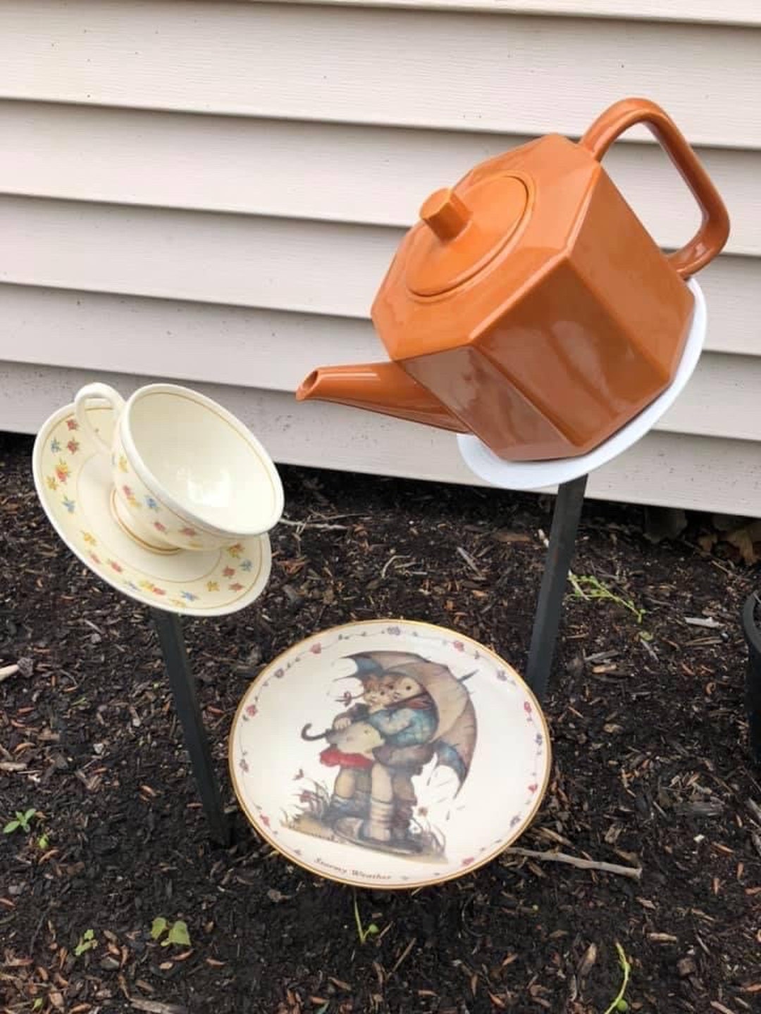 Teapot Garden Waterfall Etsy