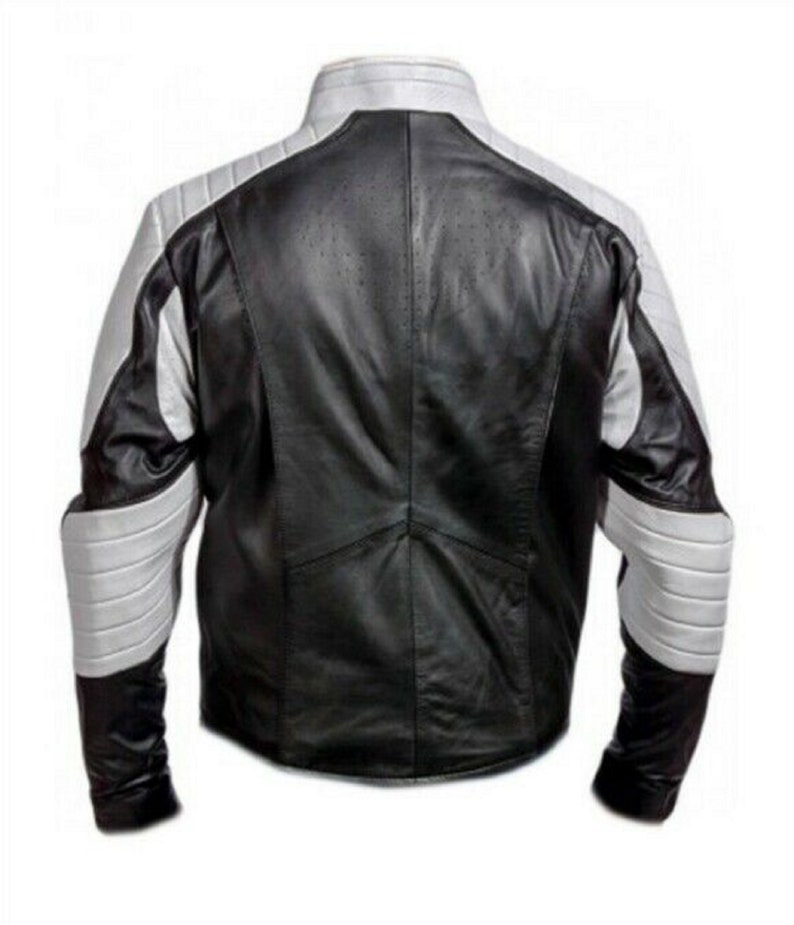 Noora Batman Arkham Knight Game Black /& WHite Leather Jacket Cosplay Costume BLACK FRIDAY Party Coat SJ3
