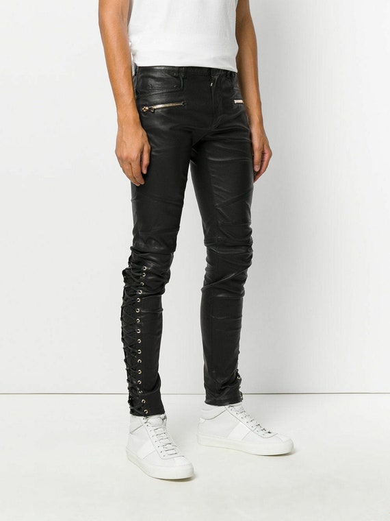 leather pants with strings