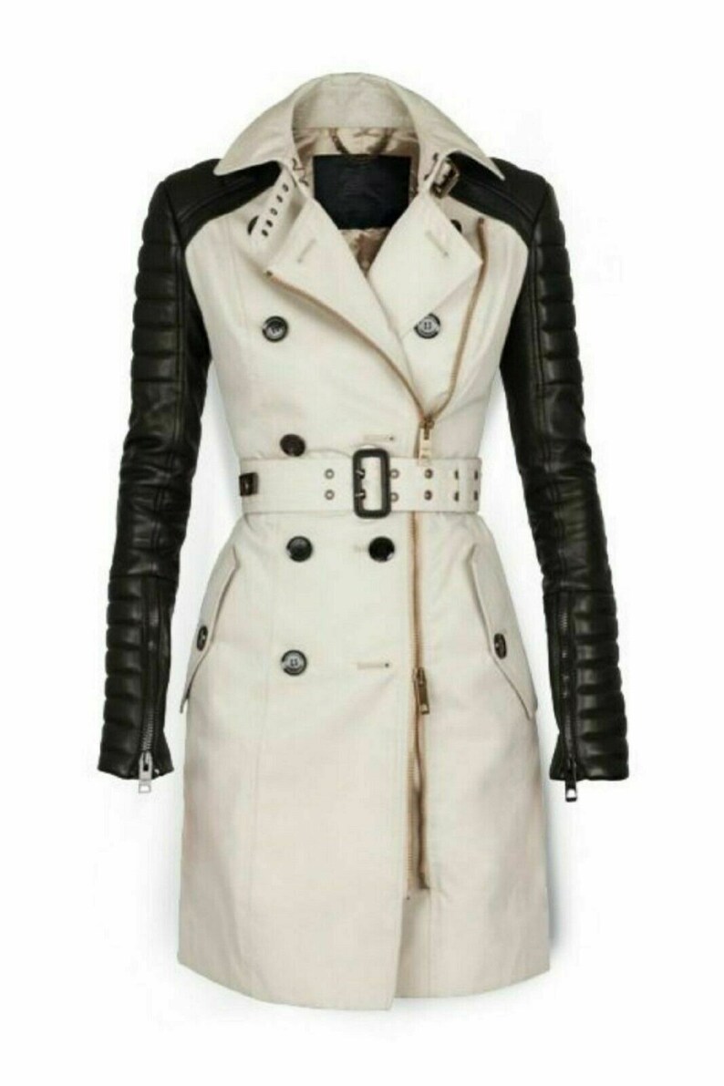 NOORA Midi Coat All Sizes /& Colour Available DUE Color Midi Coat Women,Leather Coat Women,Leather Trench Coat,Coat With Quilted Patches