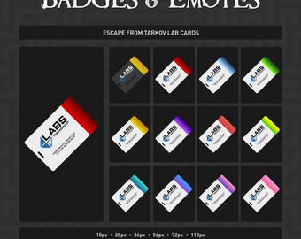 Escape From Tarkov Labs Card Stream Badges & Emotes (Arquivo Digital)