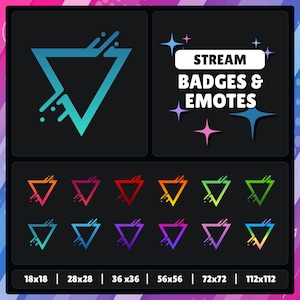 Glitch Triangle | Twitch - YouTube - Discord - Kick | Sub Badges - Points - Bits - Emotes | Streaming