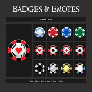 Badges et émoticônes Steam Jetons de poker (fichier numérique)