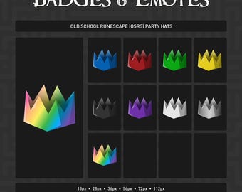 Emblemas e emotes de transmissão do Chapéu de Festa do OSRS (Arquivo Digital)